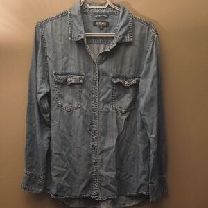Buffalo David Bitton Light Blue Denim Shirt Jacket